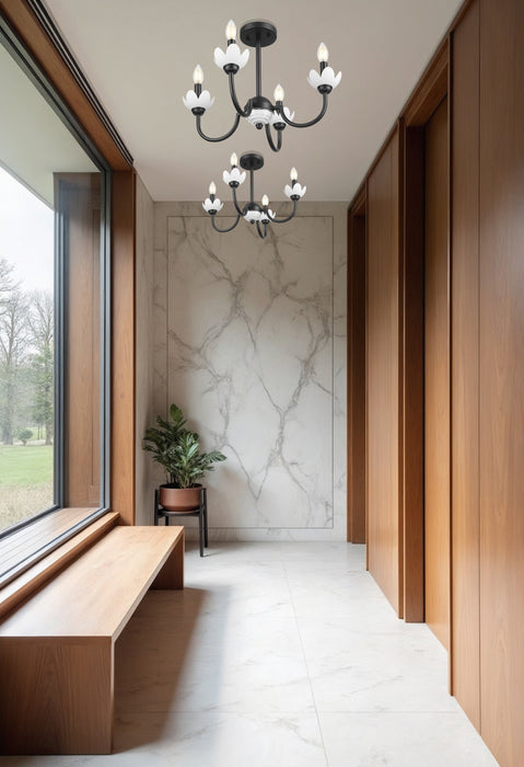 Semi Flush Mount Z-Lite 352-4SF-MB Matte Black Allistair 4 Light Semi Flush Mount Z-Lite