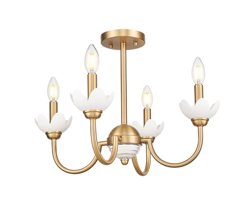 Semi Flush Mount Z-Lite 352-4SF-MGLD Modern Gold Allistair 4 Light Semi Flush Mount Z-Lite