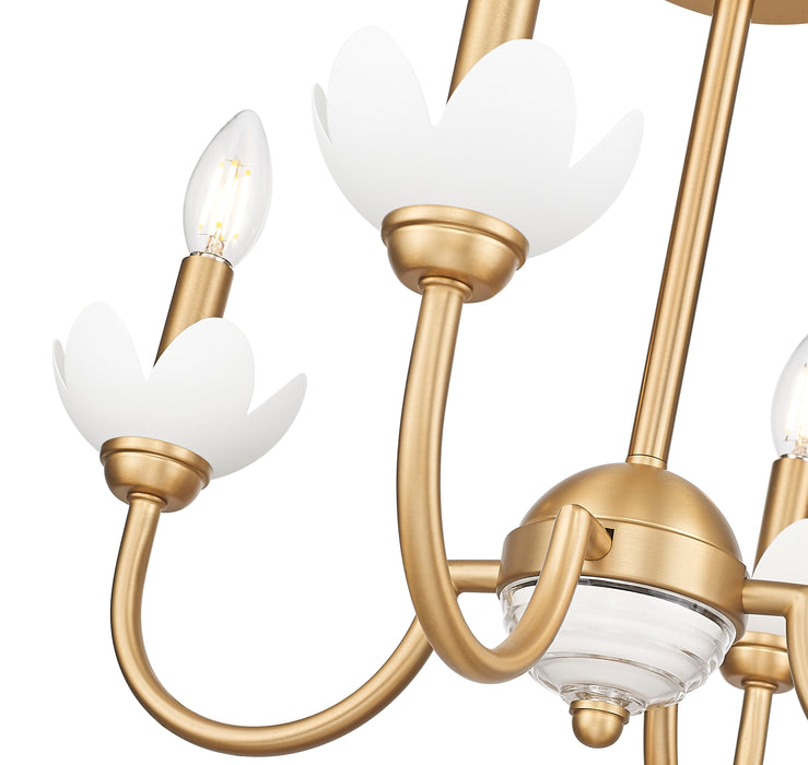 Semi Flush Mount Z-Lite 352-4SF-MGLD Modern Gold Allistair 4 Light Semi Flush Mount Z-Lite