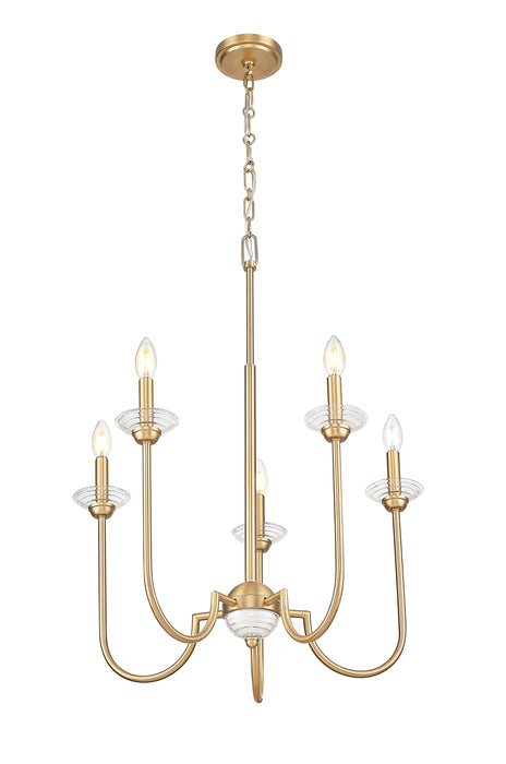 Chandelier Z-Lite 352-5MGLD Modern Gold Allistair 5 Light Chandelier Z-Lite