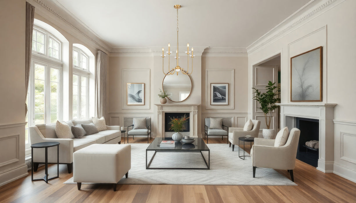 Chandelier Z-Lite 352-5MGLD Modern Gold Allistair 5 Light Chandelier Z-Lite