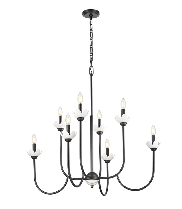 Chandelier Z-Lite 352-8MB Matte Black Allistair 8 Light Chandelier Z-Lite