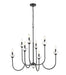 Chandelier Z-Lite 352-8MB Matte Black Allistair 8 Light Chandelier Z-Lite