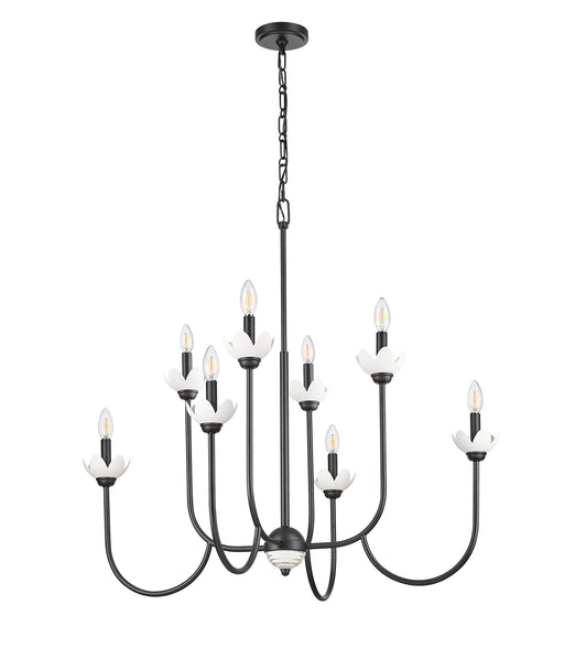 Chandelier Z-Lite 352-8MB Matte Black Allistair 8 Light Chandelier Z-Lite
