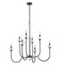 Chandelier Z-Lite 352-8MB Matte Black Allistair 8 Light Chandelier Z-Lite