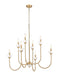 Chandelier Z-Lite 352-8MGLD Modern Gold Allistair 8 Light Chandelier Z-Lite