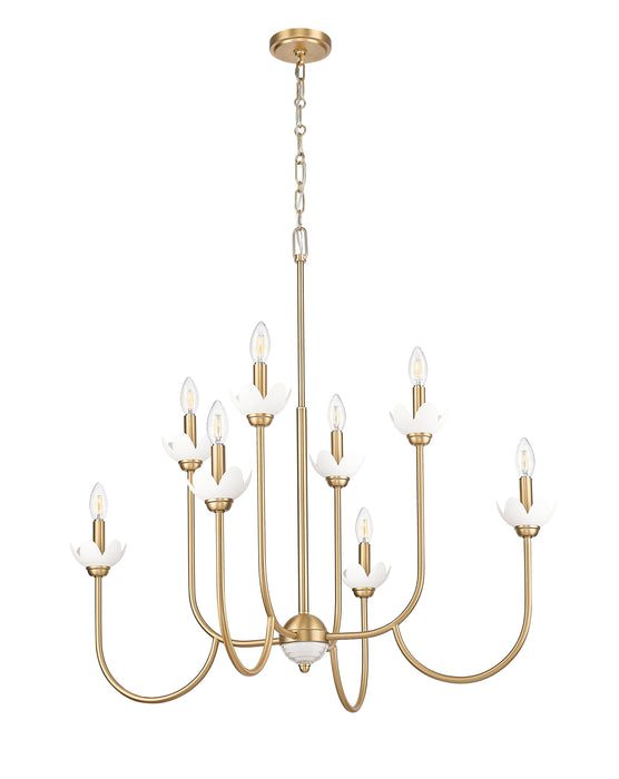 Chandelier Z-Lite 352-8MGLD Modern Gold Allistair 8 Light Chandelier Z-Lite