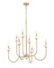 Chandelier Z-Lite 352-8MGLD Modern Gold Allistair 8 Light Chandelier Z-Lite