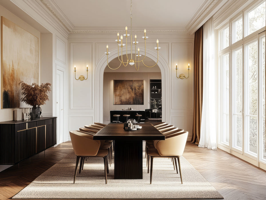 Chandelier Z-Lite 352-8MGLD Modern Gold Allistair 8 Light Chandelier Z-Lite