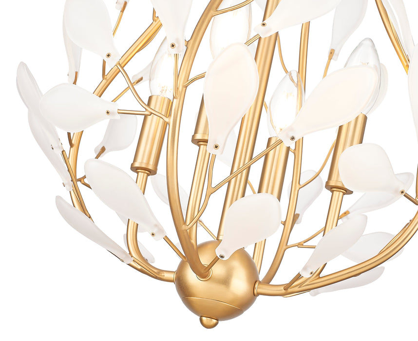 Chandelier Z-Lite 353-18MGLD Modern Gold Claudine 4 Light Chandelier Z-Lite