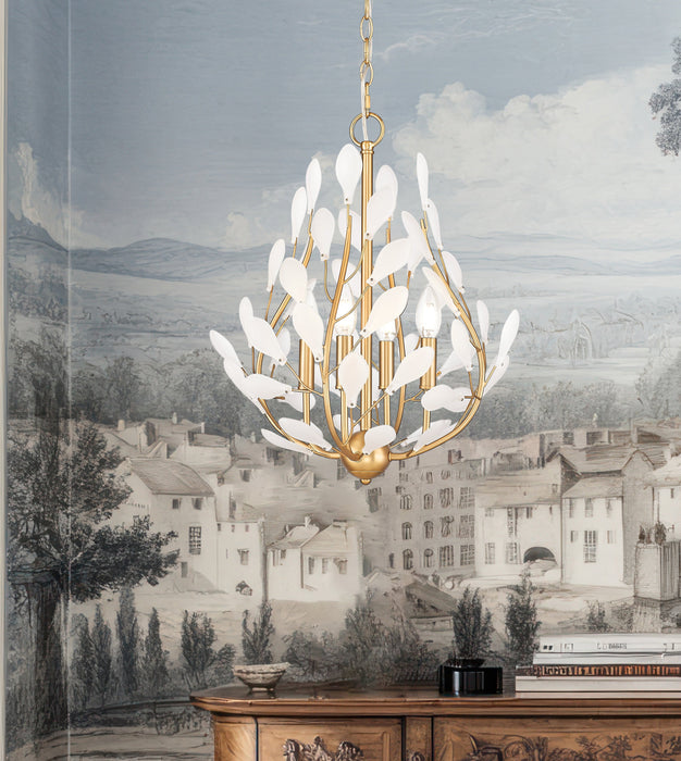 Chandelier Z-Lite 353-18MGLD Modern Gold Claudine 4 Light Chandelier Z-Lite
