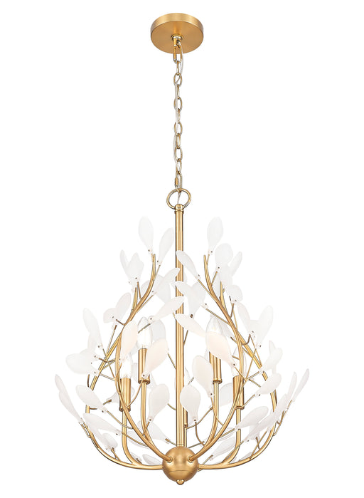 Chandelier Z-Lite 353-24MGLD Modern Gold Claudine 5 Light Chandelier Z-Lite
