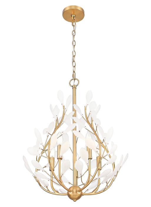 Chandelier Z-Lite 353-24MGLD Modern Gold Claudine 5 Light Chandelier Z-Lite