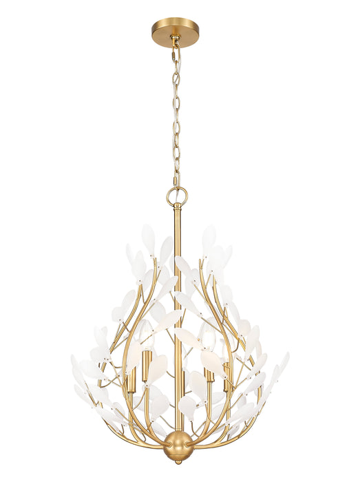 Chandelier Z-Lite 353-24MGLD Modern Gold Claudine 5 Light Chandelier Z-Lite