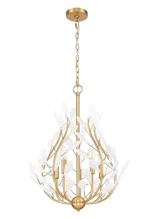 Chandelier Z-Lite 353-24MGLD Modern Gold Claudine 5 Light Chandelier Z-Lite