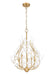 Chandelier Z-Lite 353-24MGLD Modern Gold Claudine 5 Light Chandelier Z-Lite