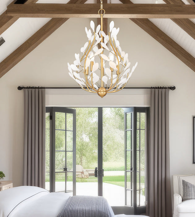 Chandelier Z-Lite 353-24MGLD Modern Gold Claudine 5 Light Chandelier Z-Lite