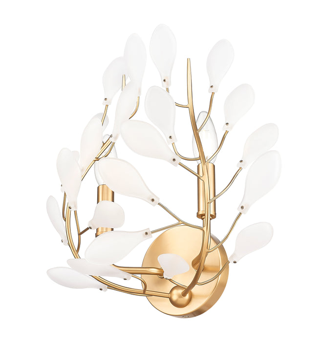 Wall Sconce Z-Lite 353-2S-MGLD Modern Gold Claudine 2 Light Wall Sconce Z-Lite