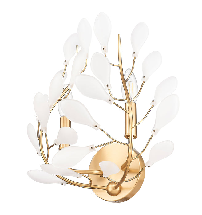 Wall Sconce Z-Lite 353-2S-MGLD Modern Gold Claudine 2 Light Wall Sconce Z-Lite