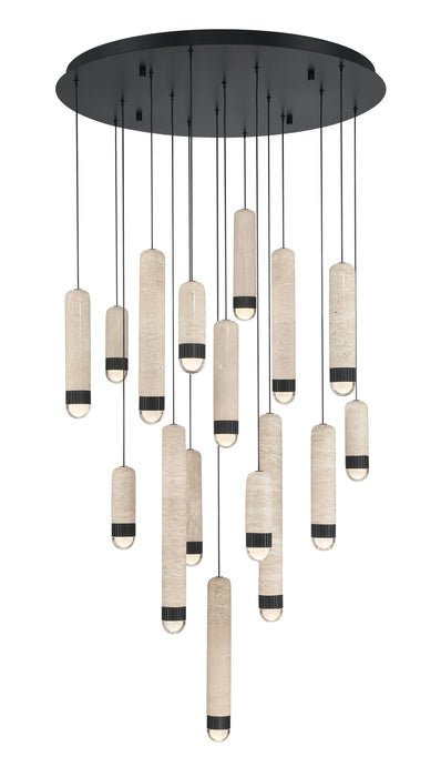 Eurofase 50131-013 Cambre 32" Matte Black LED Chandelier