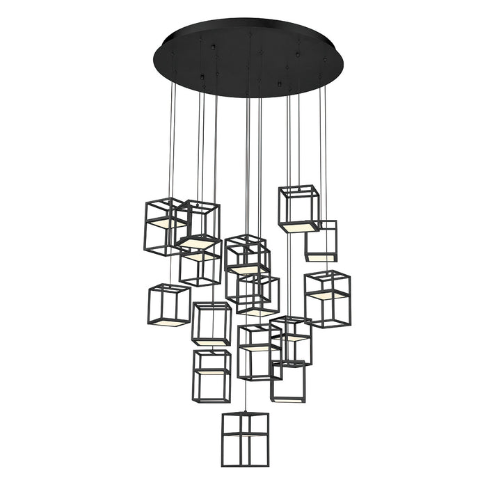 Eurofase 38259-023 Ferro 32" Matte Black LED Chandelier