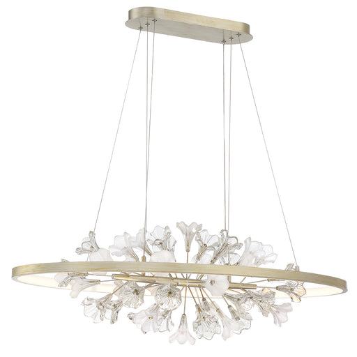Eurofase 37344-016 Clayton 43" Brushed Silver LED Chandelier