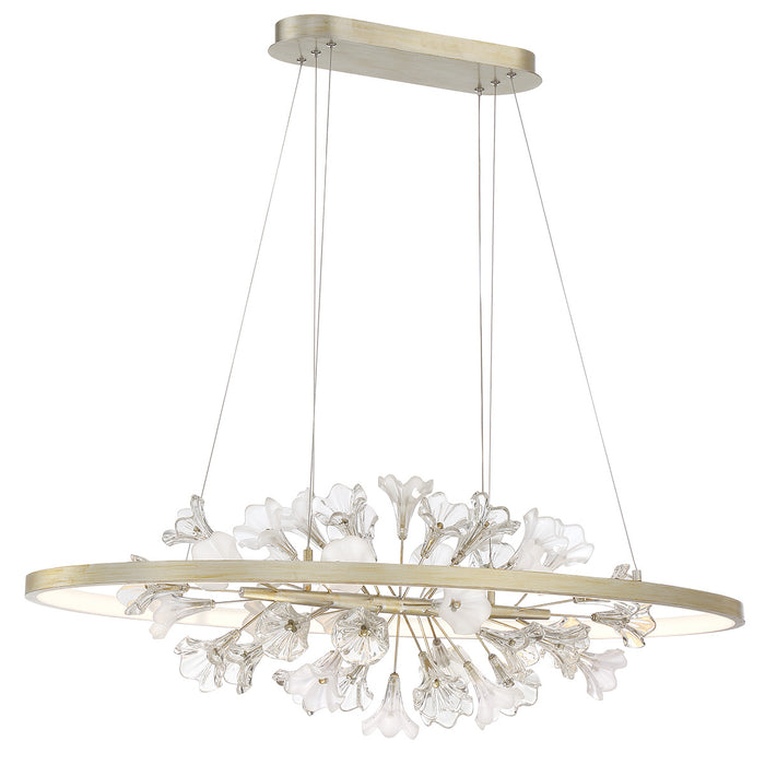 Eurofase 37344-016 Clayton 43" Brushed Silver LED Chandelier