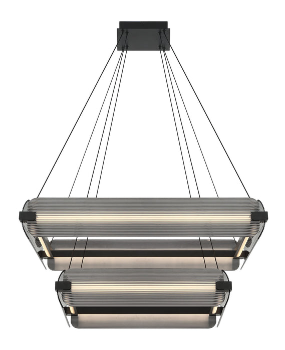 Eurofase 50054-015 Neoness 34" Matte Black LED Chandelier