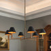 Chandelier Thesis 207333A Mcgill 40 inch 6 light Natural Brass Chandelier with Matte Black and Gold Metal Shades THESIS