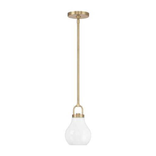 Pendant Light Thesis 207653A Mansfield 6 inch 1 light Champagne Gold Pendant Light with Opal Glass Shade THESIS