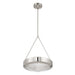 Pendant Light Thesis 207428A Agate 15 inch 3 light Polished Nickel Pendant Light with Clear Holophane Glass Shade THESIS