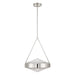 Pendant Light Thesis 207428A Agate 15 inch 3 light Polished Nickel Pendant Light with Clear Holophane Glass Shade THESIS