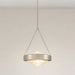 Pendant Light Thesis 207428A Agate 15 inch 3 light Polished Nickel Pendant Light with Clear Holophane Glass Shade THESIS