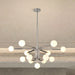 Chandelier Thesis 207349A Stockholm 40 inch 13 light Polished Nickel Chandelier with Opal Glass Shades THESIS