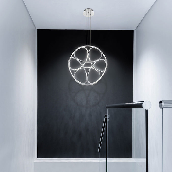 Eurofase 37102-012 Glenview 24" Chrome LED Pendant Light