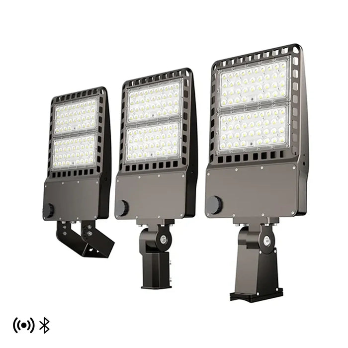 LED Shoebox Area Light 200-240-300W 5000K 120-347V Bronze