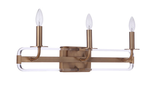 Bath Vanity Craftmade 57703-SB Graclyn 3 Light Vanity in Satin Brass Craftmade