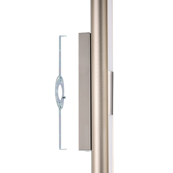 Vanity Light Thesis 207627A Colton 24 inch 2 light Brushed Nickel 5CCT LED Vanity Light with Etched Opal Glass Shades THESIS