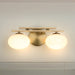 Vanity Light Thesis 207383A Julep 16 inch 2 light Brushed Gold Vanity Light with Opal Glass Shades THESIS