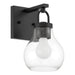 Vanity Light Thesis 207634A Mansfield 6 inch 1 light Matte Black Vanity Light with Clear Glass Shade THESIS