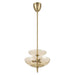 Convertible Pendant Thesis 207784A Fiorello 14 inch 3 light Brushed Gold Convertible Pendant with Smoked Amber Glass Shades THESIS