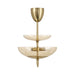 Convertible Pendant Thesis 207784A Fiorello 14 inch 3 light Brushed Gold Convertible Pendant with Smoked Amber Glass Shades THESIS