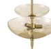 Convertible Pendant Thesis 207784A Fiorello 14 inch 3 light Brushed Gold Convertible Pendant with Smoked Amber Glass Shades THESIS