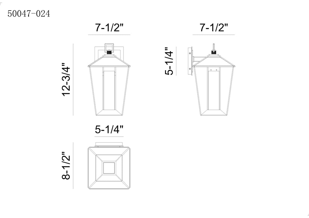 Eurofase 50047-024 Andson 13" Satin Nickel-Sand Black Mix LED Outdoor Wall Light