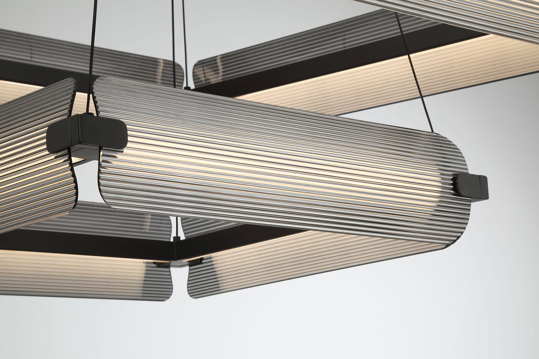 Eurofase 50054-015 Neoness 34" Matte Black LED Chandelier