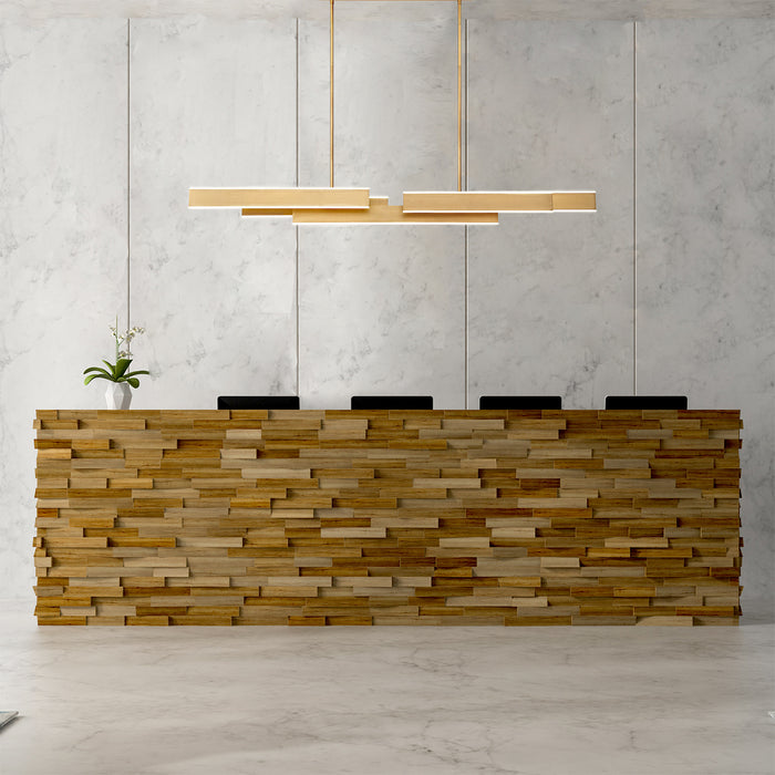 Eurofase 37065-027 Cameno 55" Matte Gold LED Chandelier