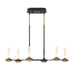 Eurofase 45713-019 Torcia 31" Matte Black LED Chandelier