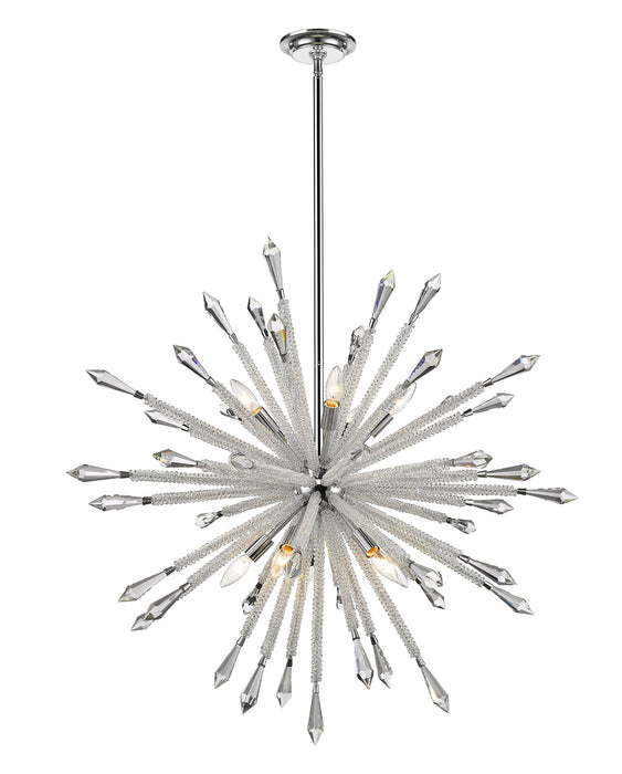 Chandelier Z-Lite 4002-10 Chrome Soleia 10 Light Chandelier Z-Lite
