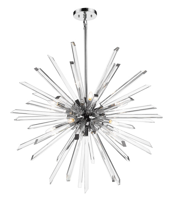 Chandelier Z-Lite 4003-10CH Chrome Burst 10 Light Chandelier Z-Lite