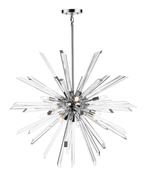 Chandelier Z-Lite 4003-10CH Chrome Burst 10 Light Chandelier Z-Lite